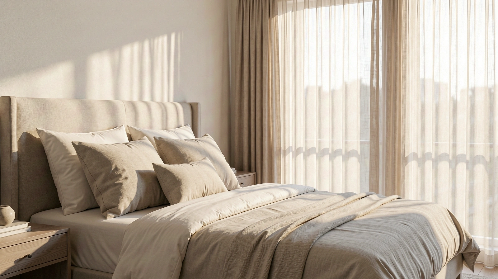 Pokojná atmosféra spálne