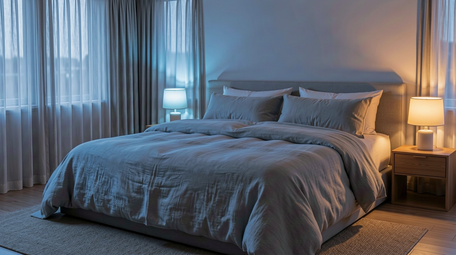 Pokojná atmosféra spálne pre kvalitný spánok